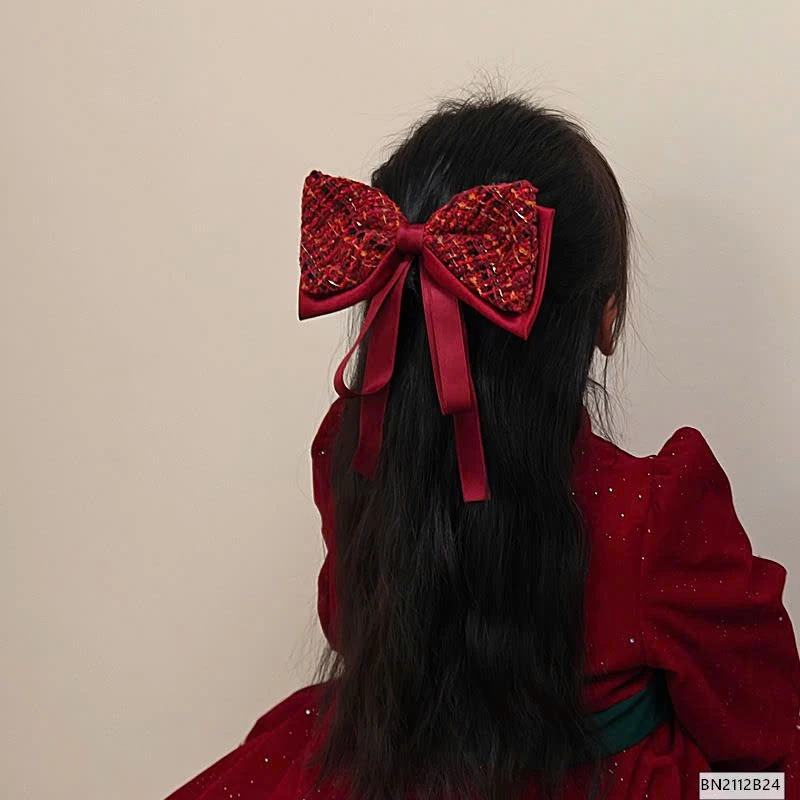 SET 2 KẸP TÓC NƠ ĐỎ