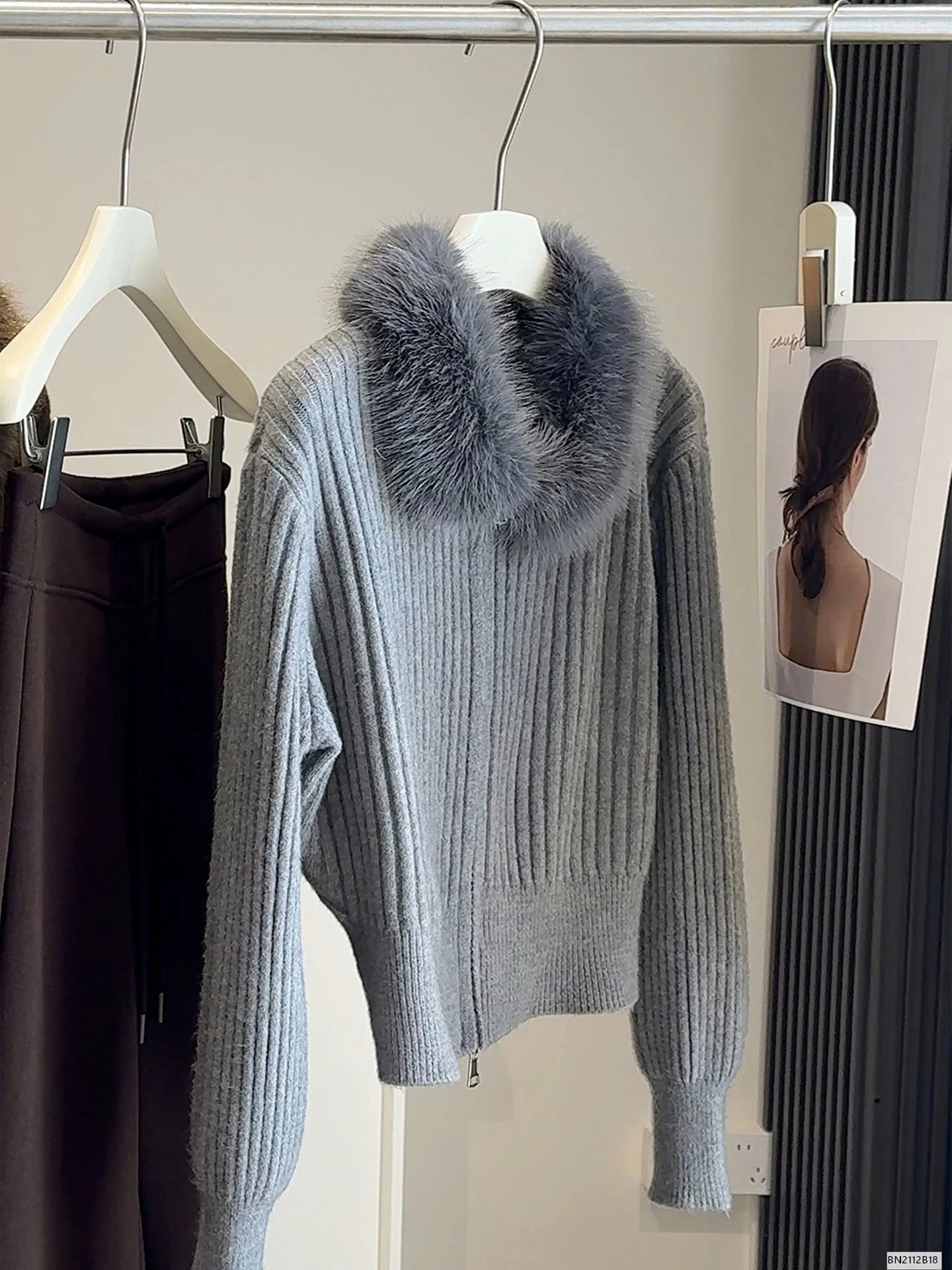 ÁO LEN CỔ LÔNG NỮ ANNA