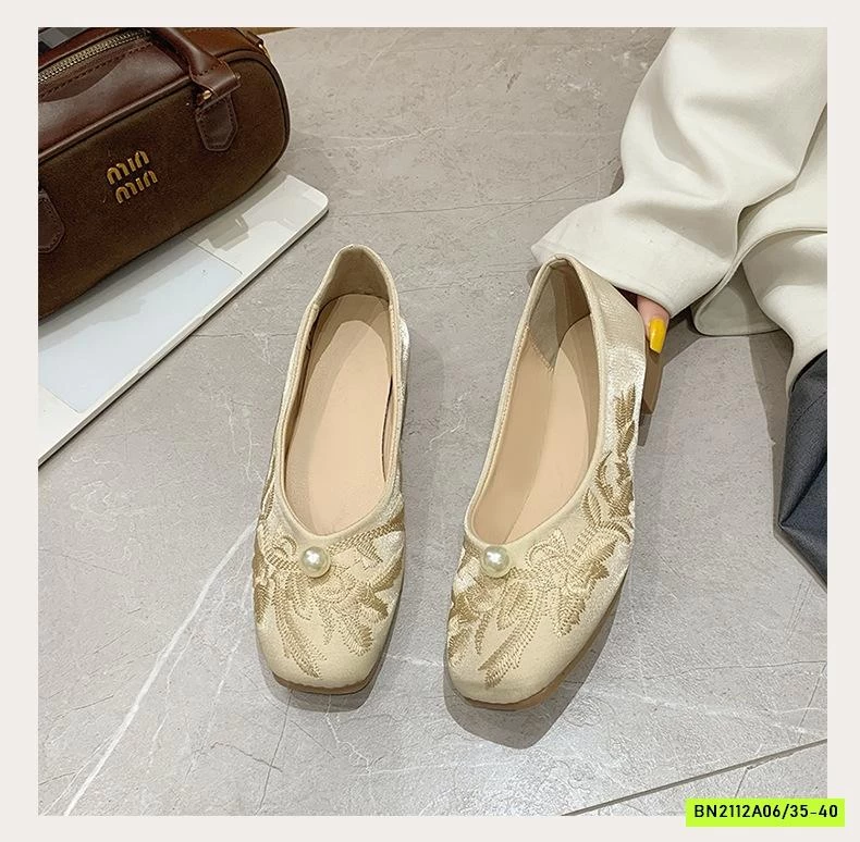 GIÀY BÚP BÊ THÊU ĐÍNH NGỌC