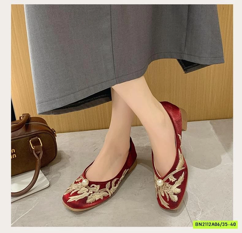 GIÀY BÚP BÊ THÊU ĐÍNH NGỌC