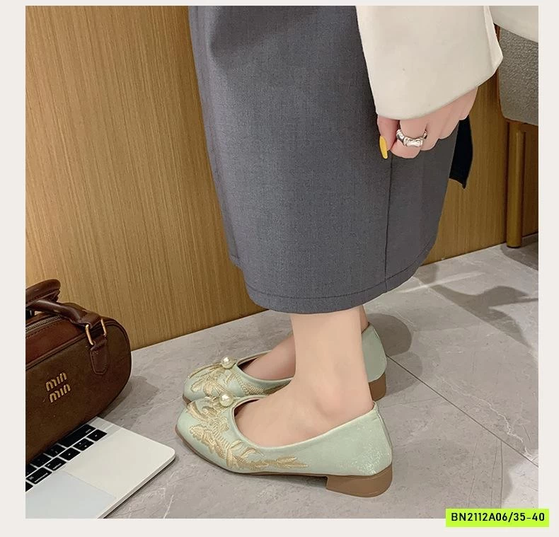 GIÀY BÚP BÊ THÊU ĐÍNH NGỌC