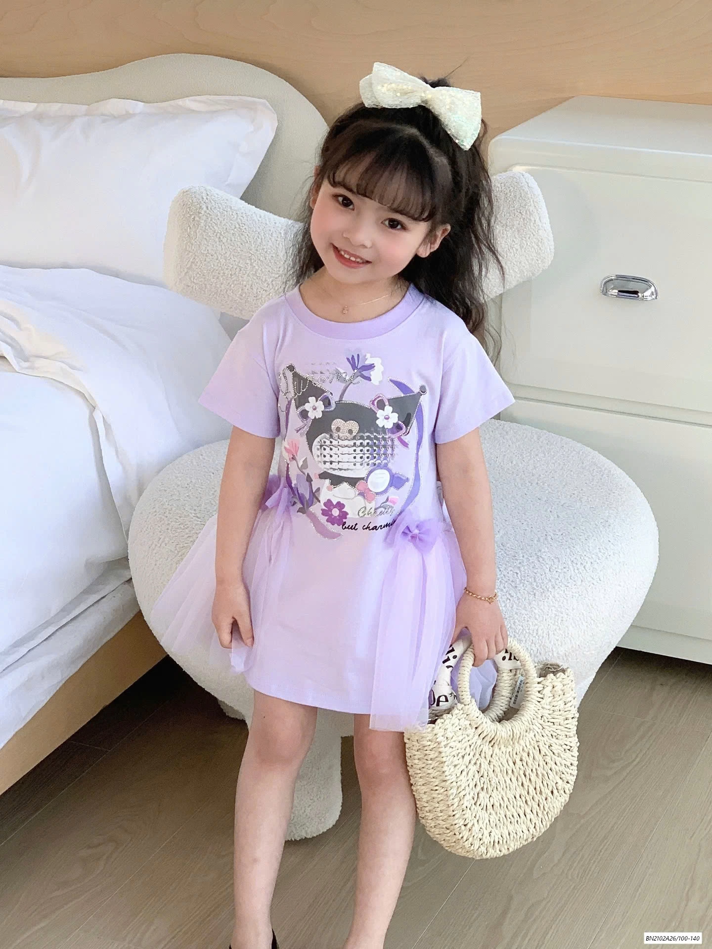 ĐẦM COTTON PHỐI VOAN