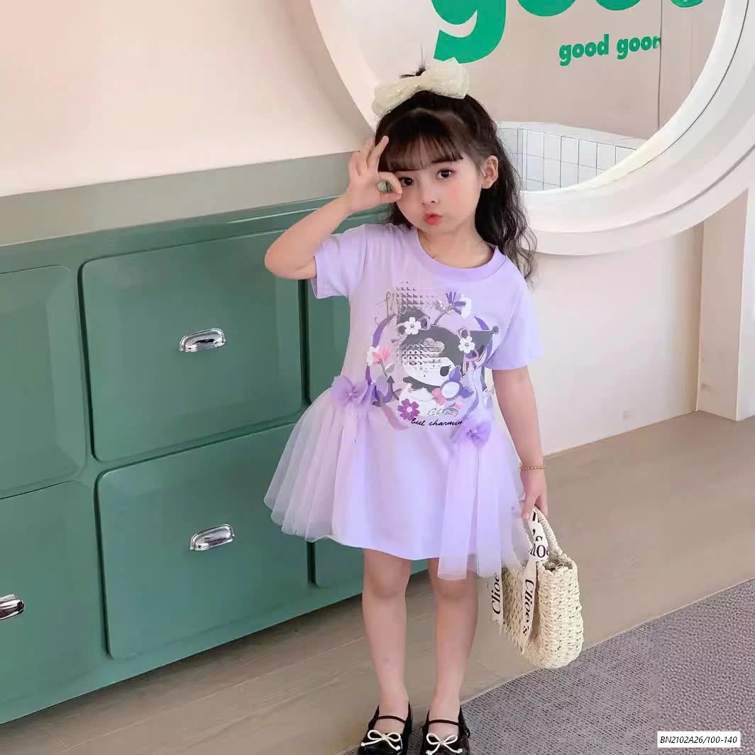 ĐẦM COTTON PHỐI VOAN