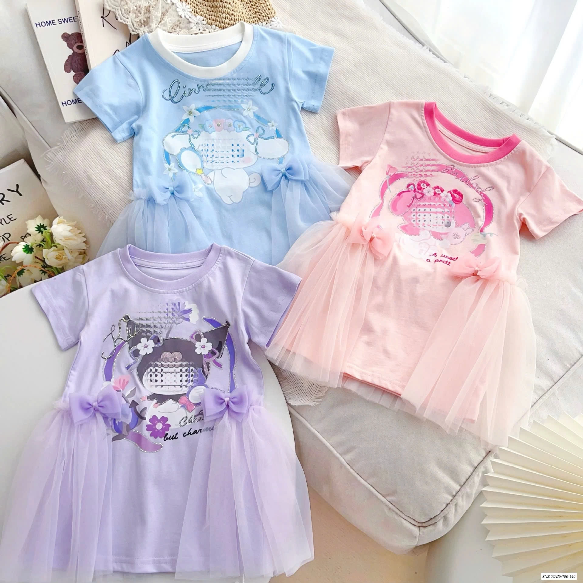 ĐẦM COTTON PHỐI VOAN