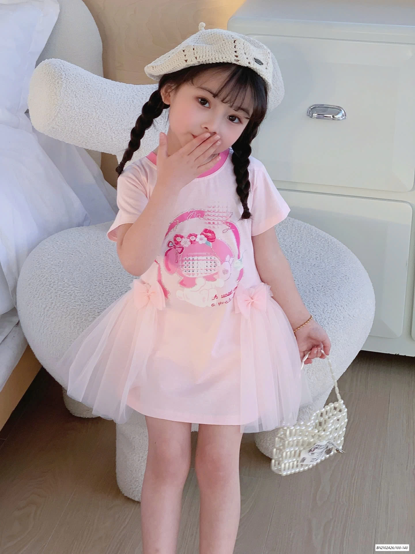 ĐẦM COTTON PHỐI VOAN