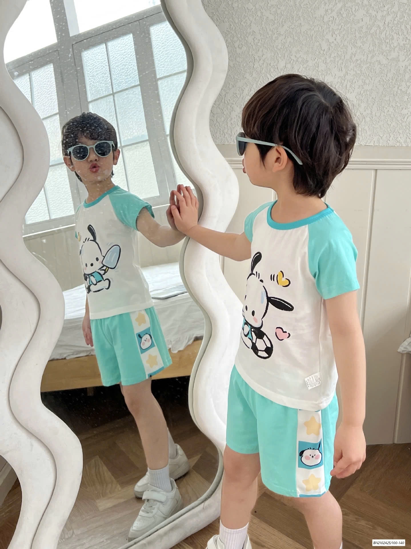 BỘ COTTON PHỐI MÀU TAY