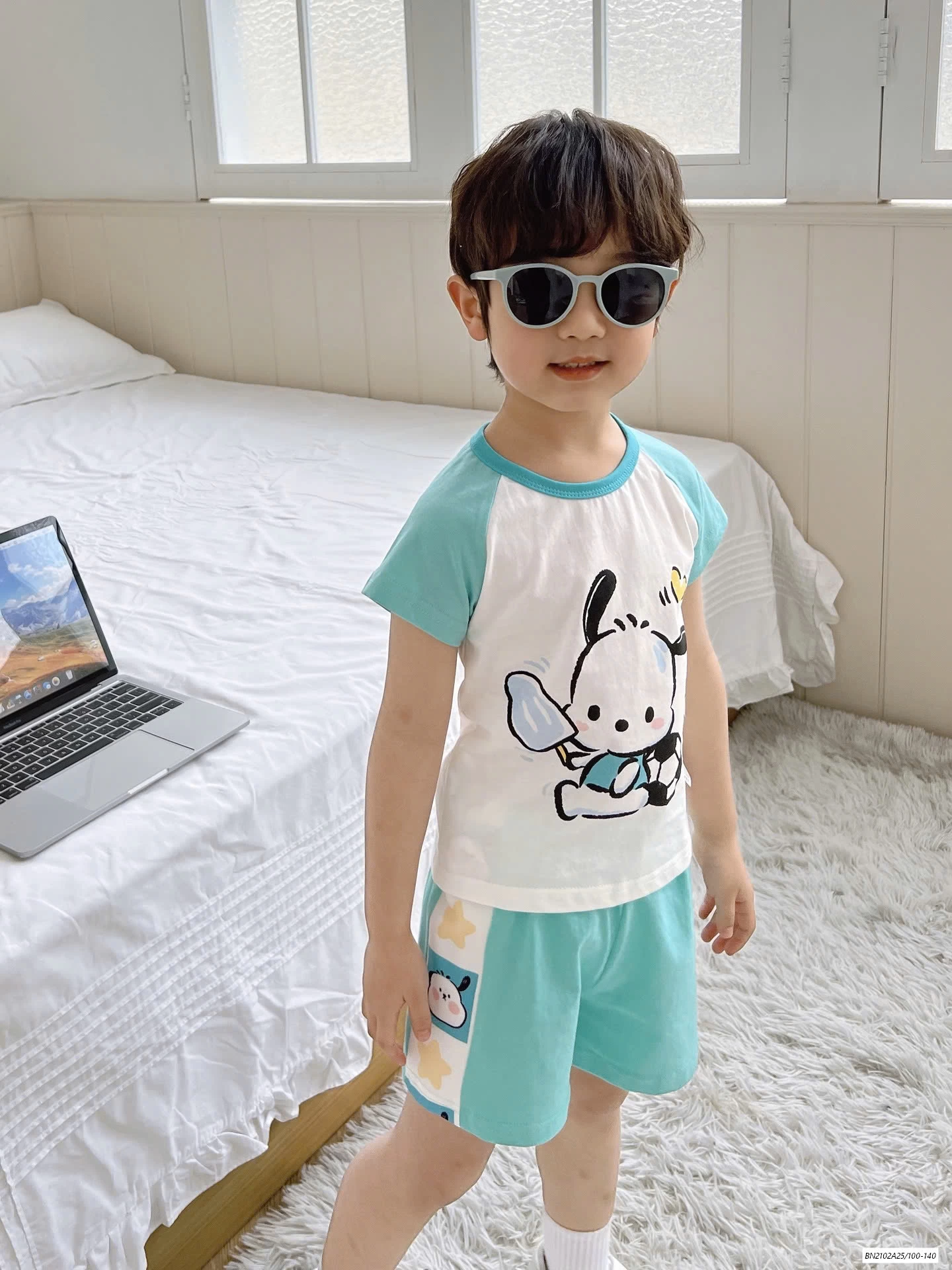 BỘ COTTON PHỐI MÀU TAY