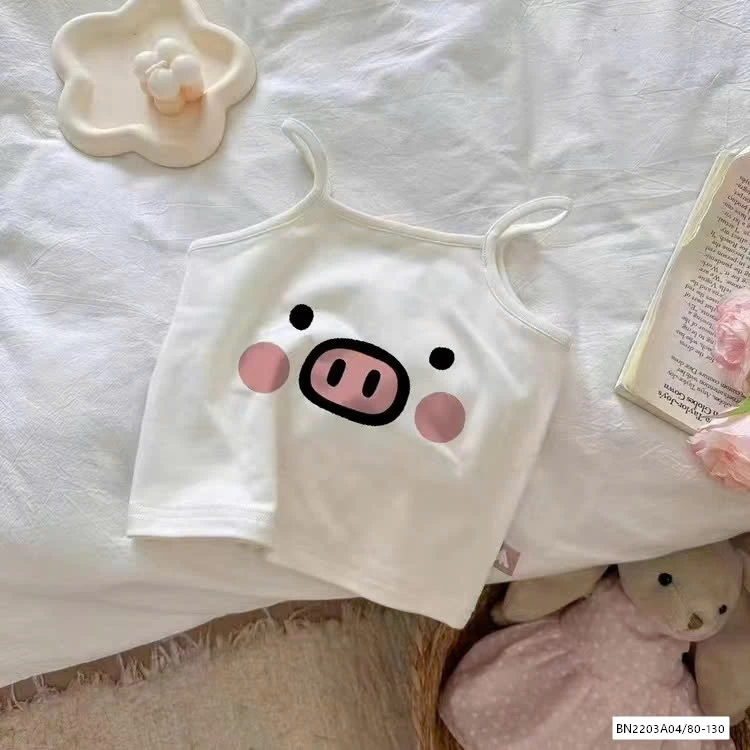 ÁO 2 DÂY MẶT HEO KUTE