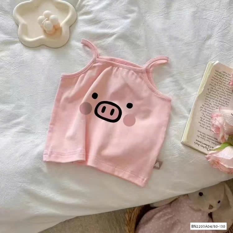 ÁO 2 DÂY MẶT HEO KUTE