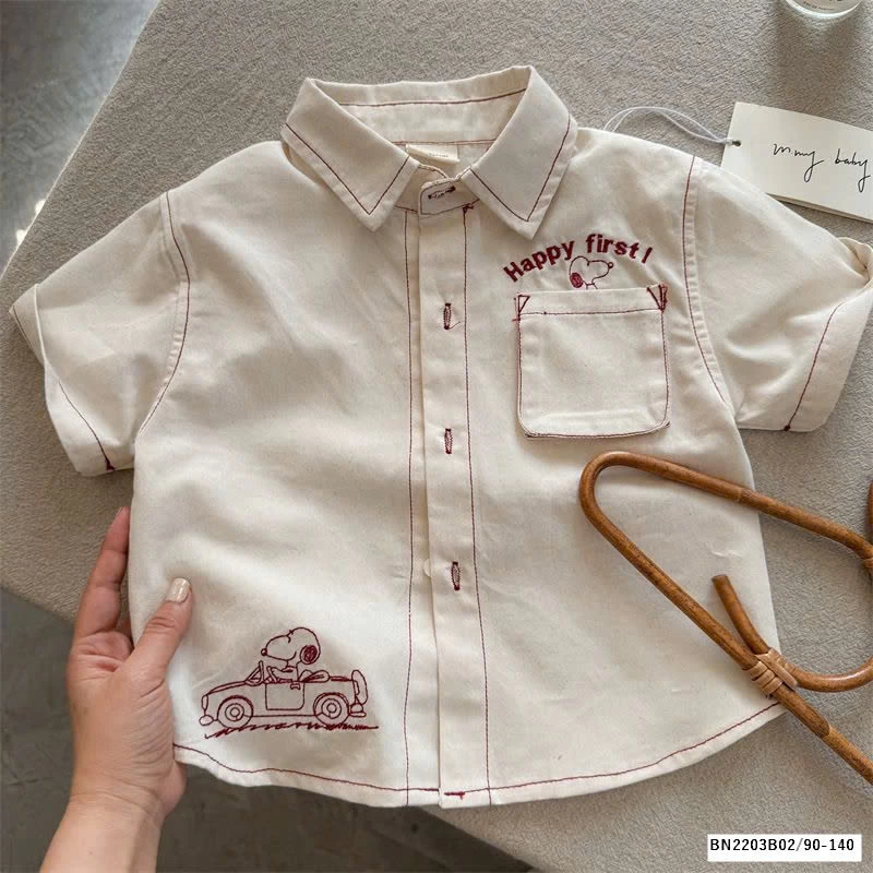 SƠ MI CHỈ NỔI TÚI NGỰC  MMY