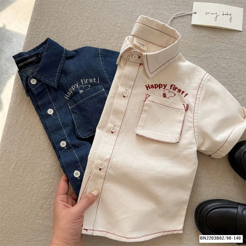 SƠ MI CHỈ NỔI TÚI NGỰC  MMY