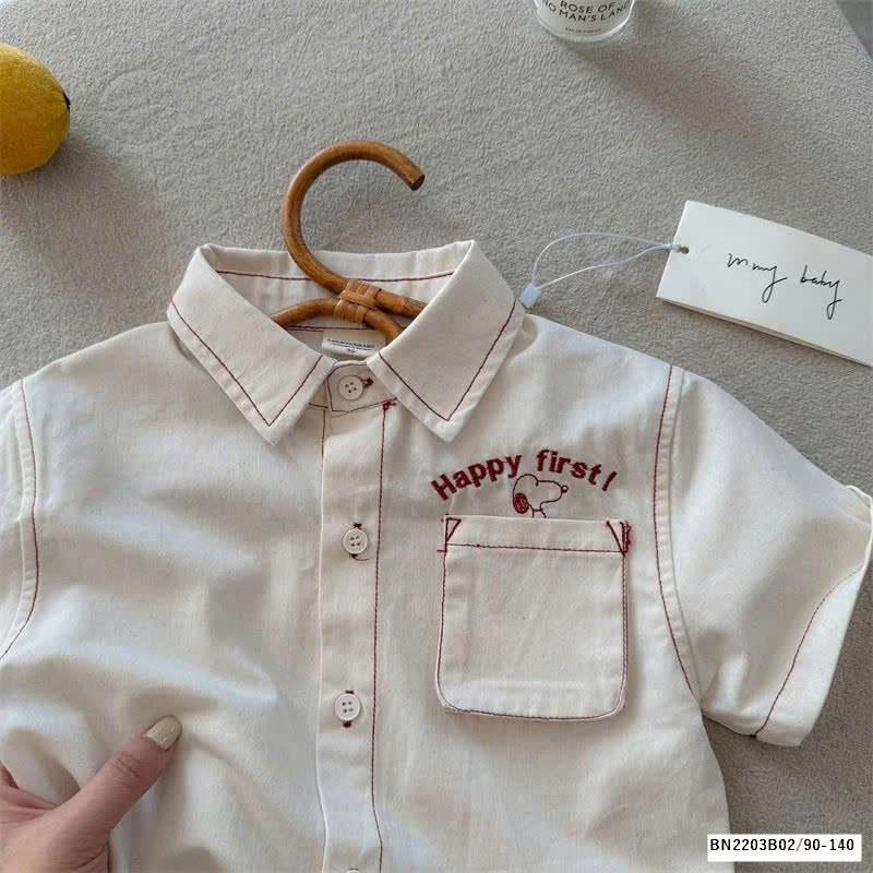 SƠ MI CHỈ NỔI TÚI NGỰC  MMY