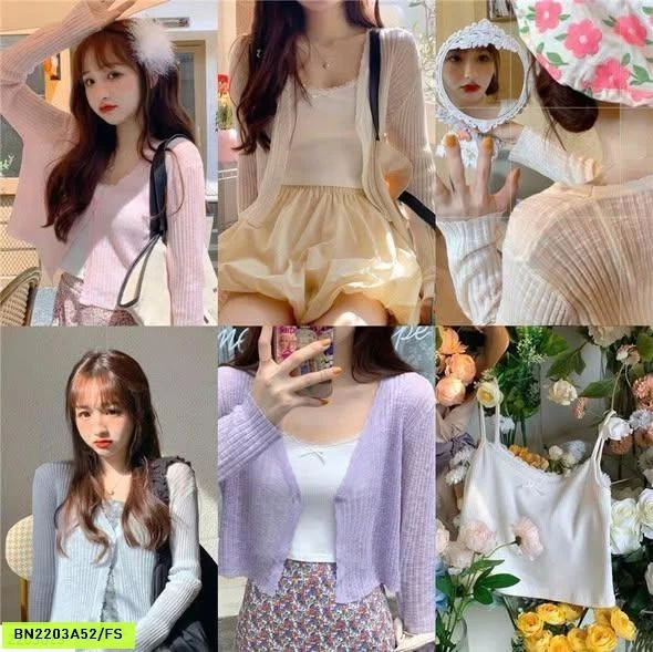 ÁO CARDIGAN LEN MỎNG NỮ