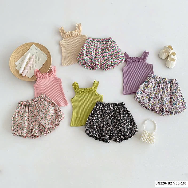 SÉT ÁO 2 DÂY QUẦN BÍ HOA NHÍ