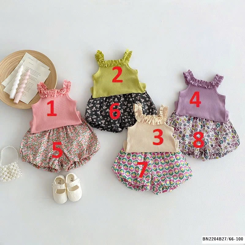 SÉT ÁO 2 DÂY QUẦN BÍ HOA NHÍ