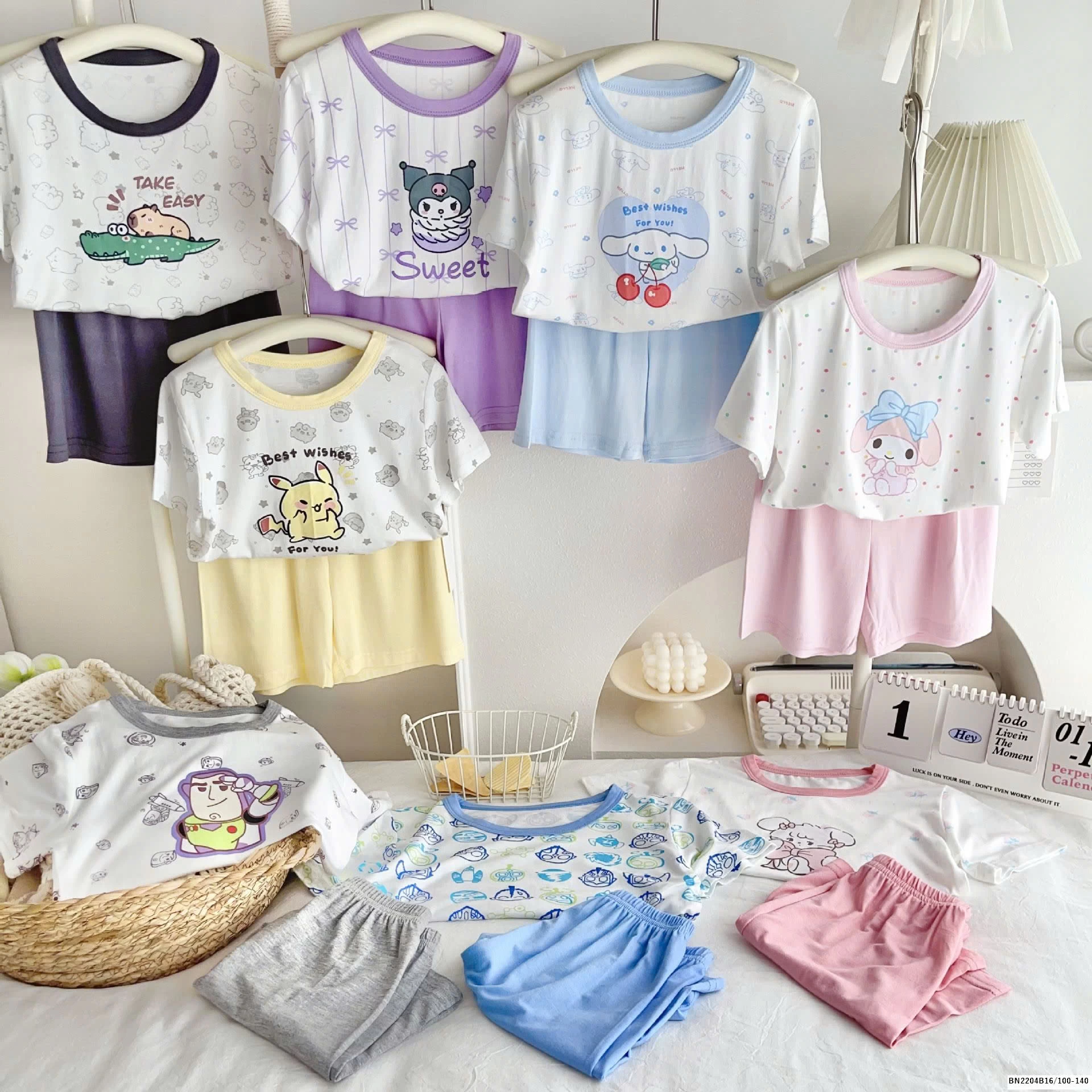 BỘ COTTON MẶC NHÀ HOẠT HÌNH