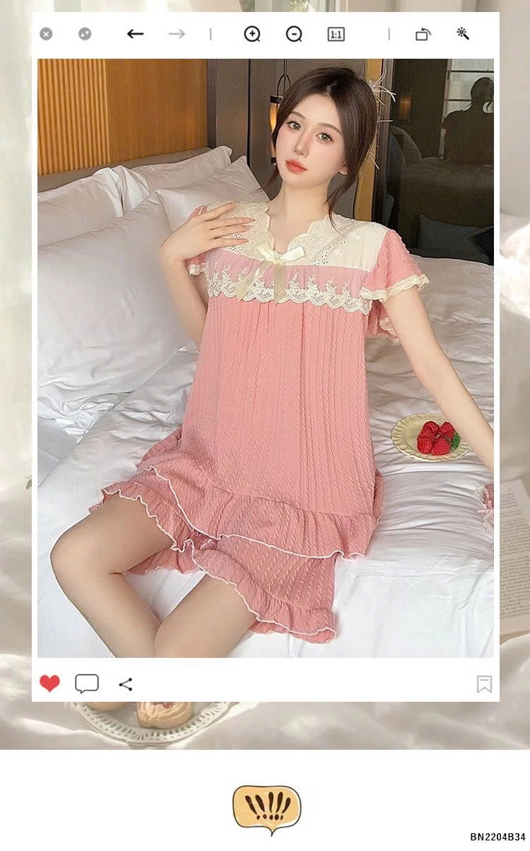 SET BỘ NGỦ PHỐI REN CHO NỮ