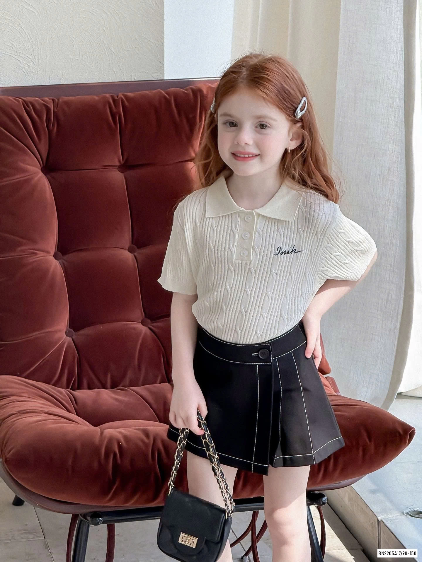 QUẦN JEANS GIẢ VÁY CHỈ NỔI