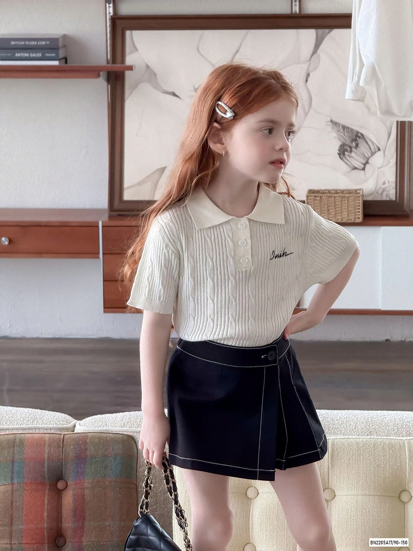 QUẦN JEANS GIẢ VÁY CHỈ NỔI