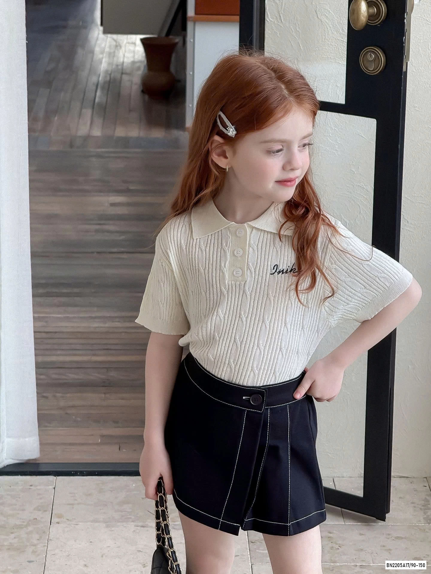 QUẦN JEANS GIẢ VÁY CHỈ NỔI