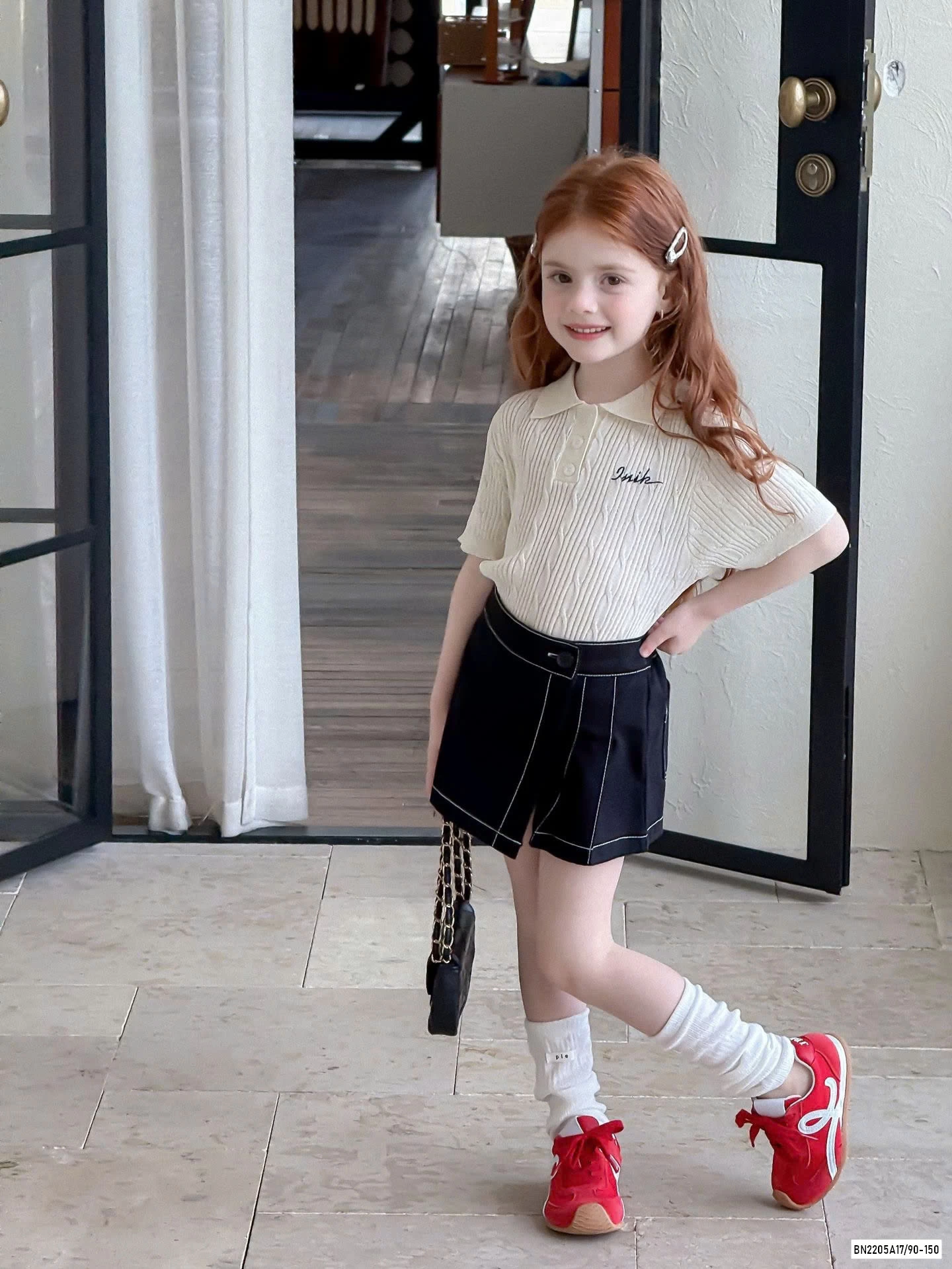 QUẦN JEANS GIẢ VÁY CHỈ NỔI