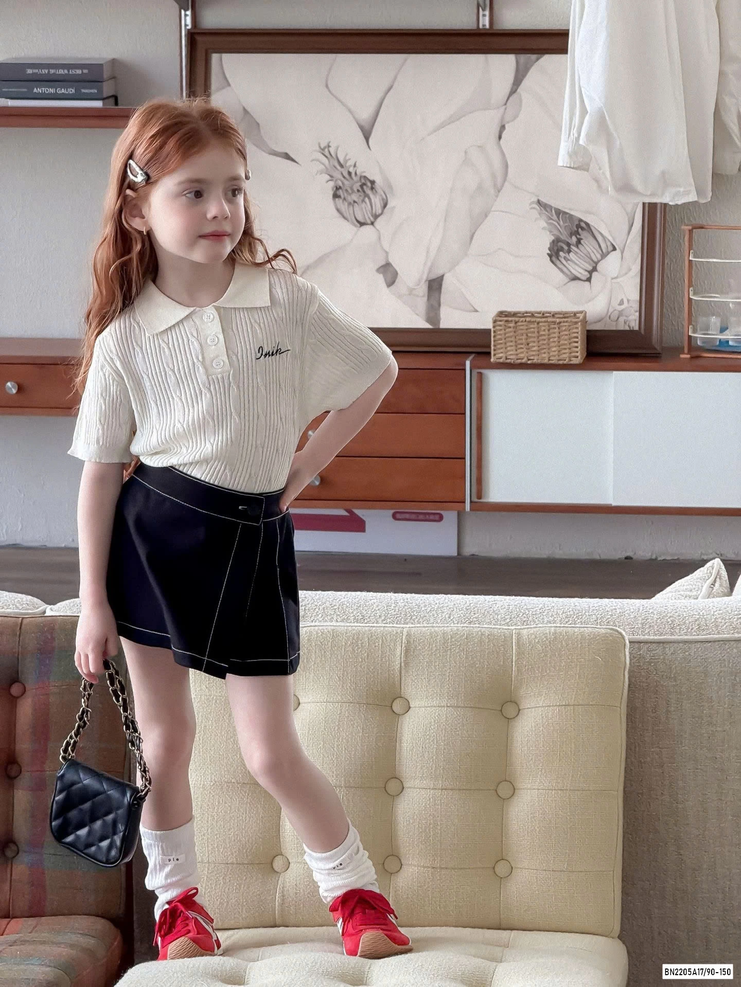 QUẦN JEANS GIẢ VÁY CHỈ NỔI