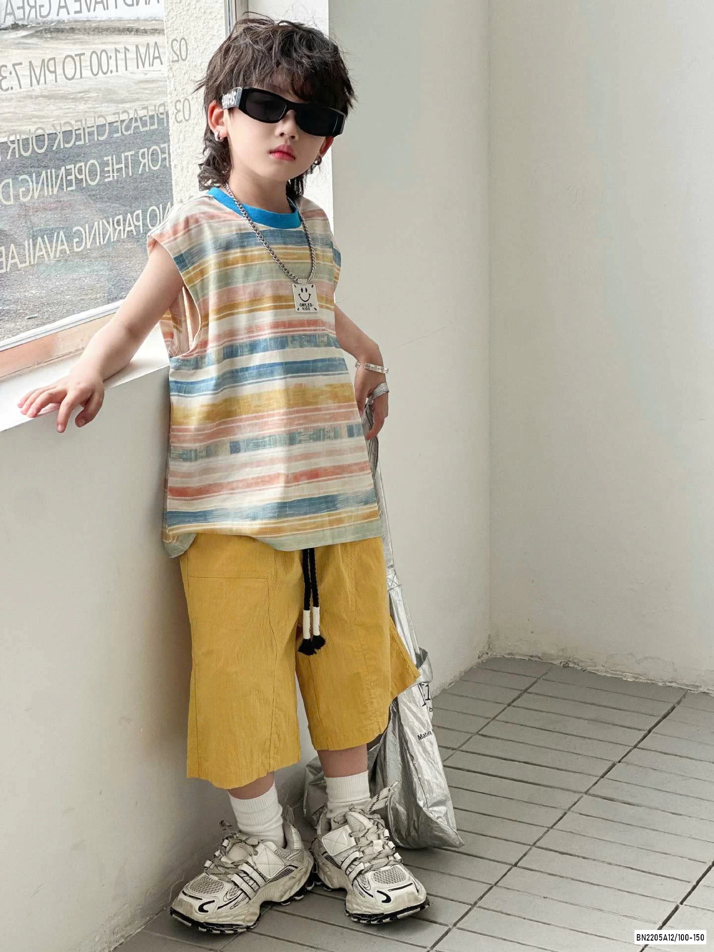 TANKTOP SẮC MÀU MIX SHORT VÀNG