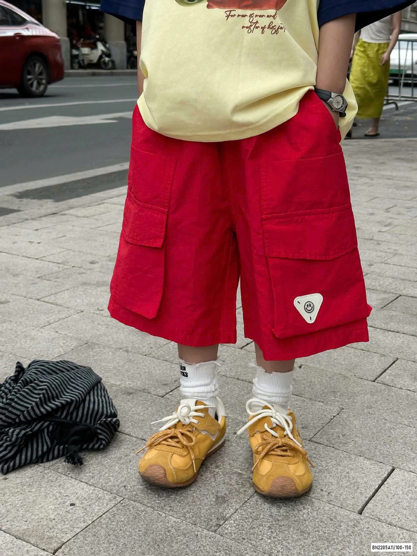 ÁO PHỐI MÀU TAY MIX SHORT ĐỎ