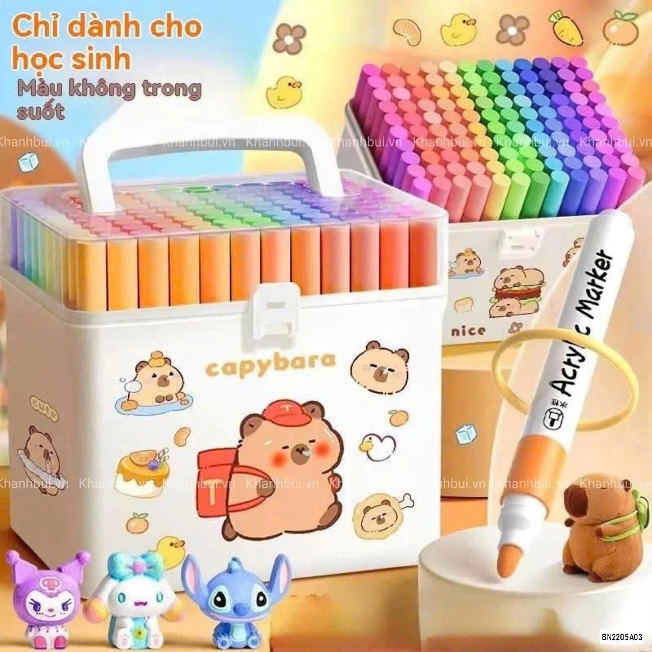 BỘ 120 MÀU ACRYLIC PHIÊN BẢN CABYBARA