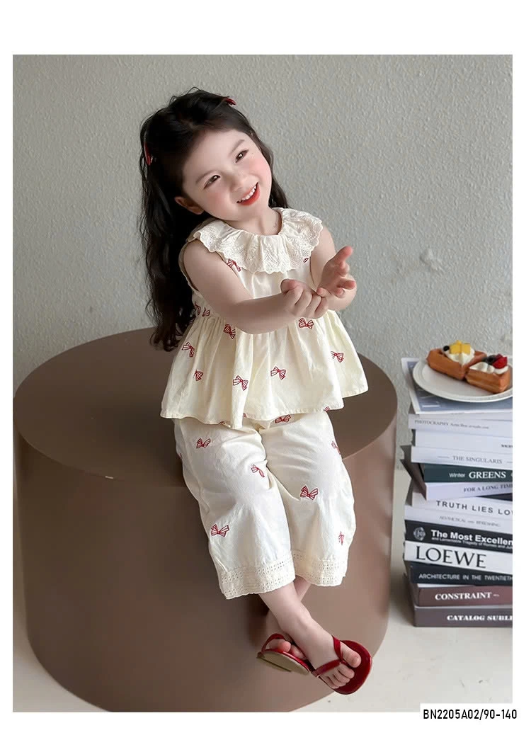 SÉT SUÔNG THÔ THÊU NƠ ĐỎ