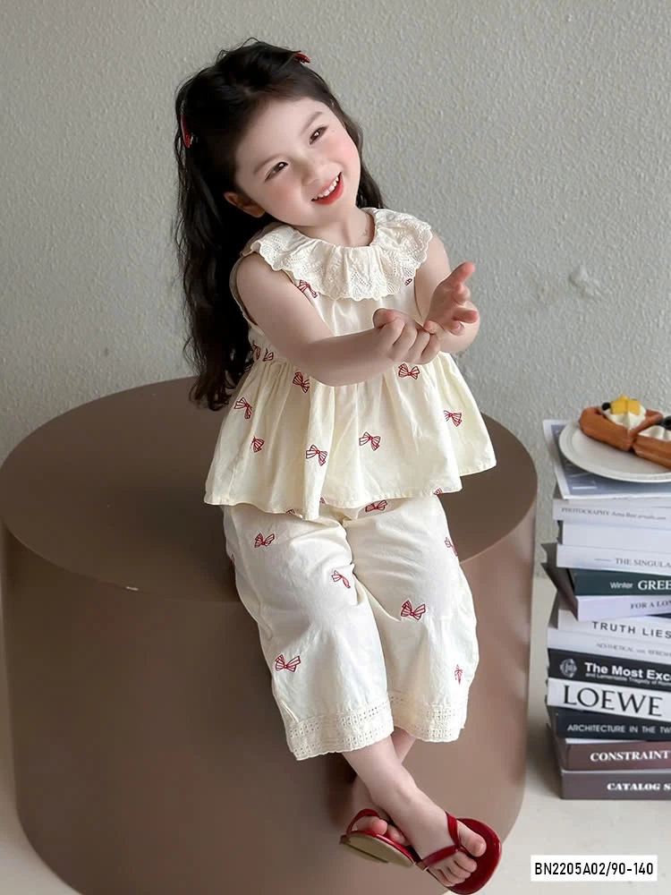 SÉT SUÔNG THÔ THÊU NƠ ĐỎ