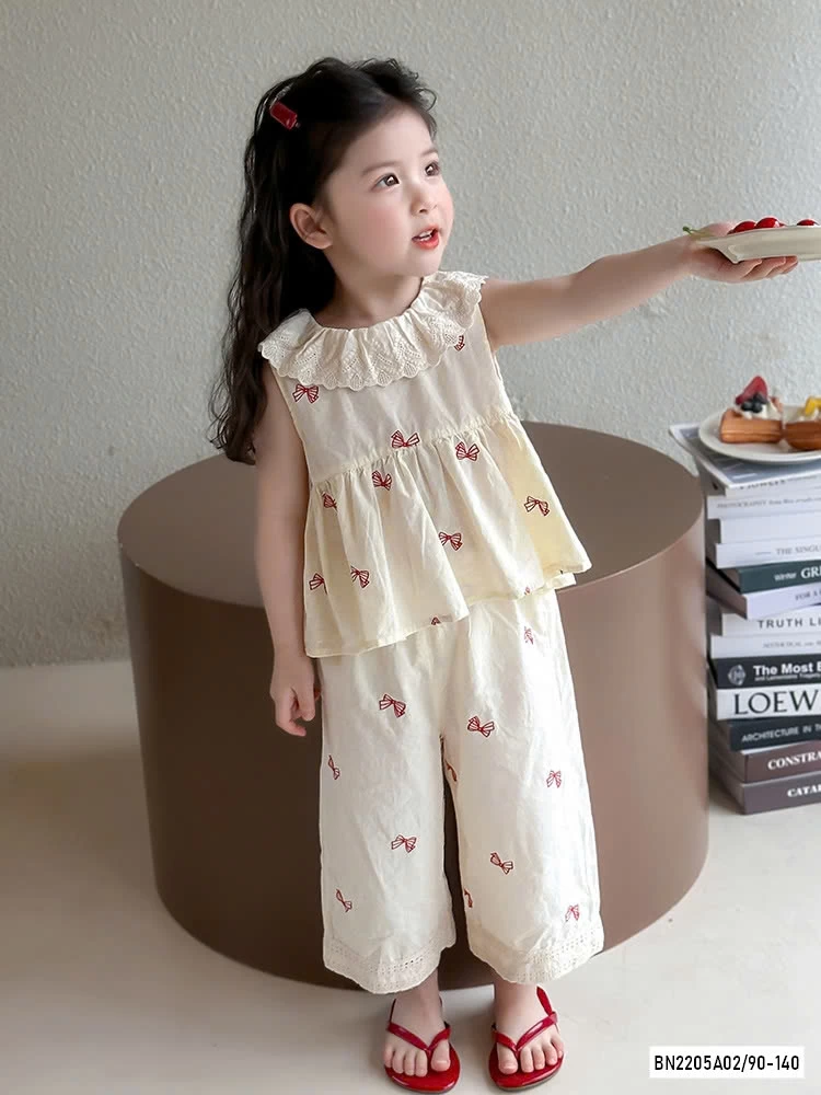 SÉT SUÔNG THÔ THÊU NƠ ĐỎ