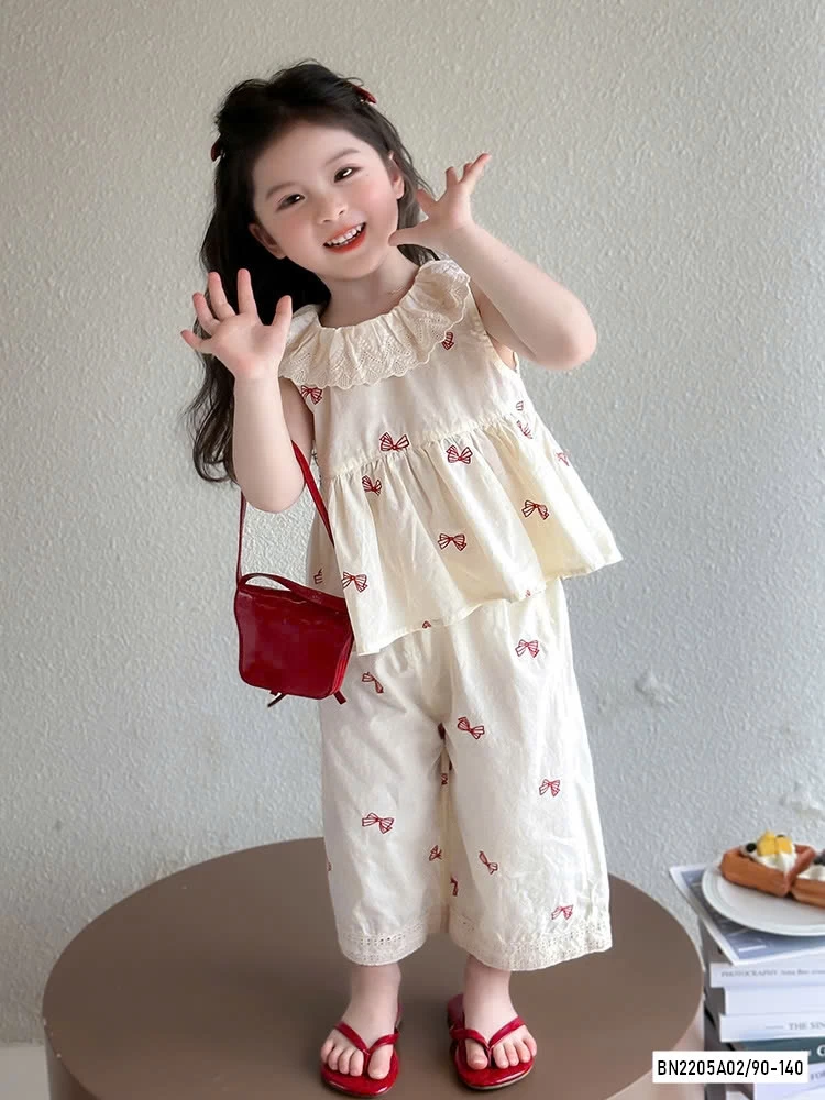 SÉT SUÔNG THÔ THÊU NƠ ĐỎ