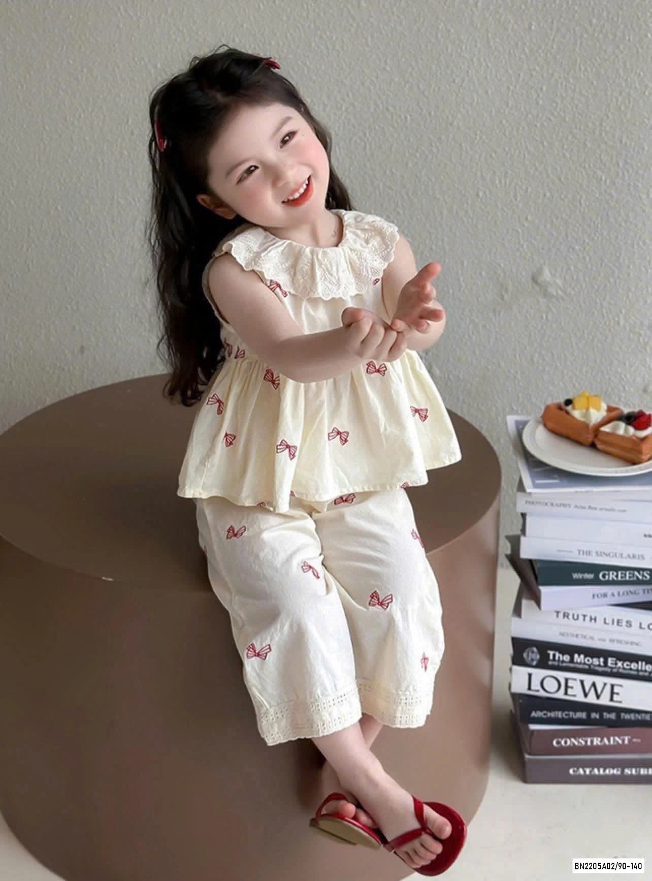 SÉT SUÔNG THÔ THÊU NƠ ĐỎ