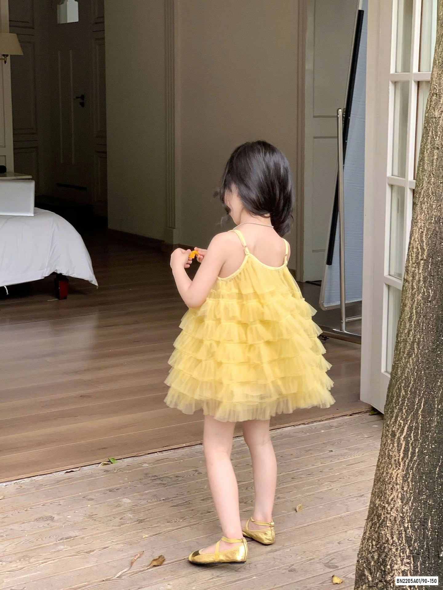 ÁO 2 DÂY VOAN MIX SHORT REN