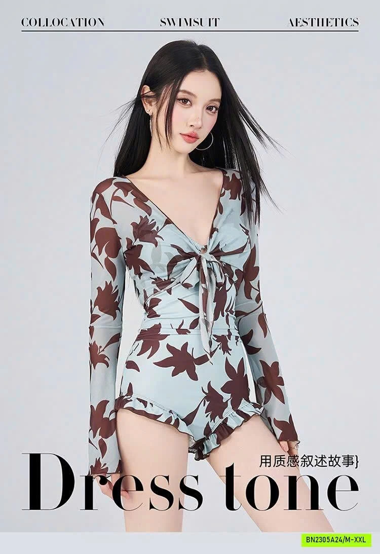 BỘ BƠI NỮ 2 MẢNH HOA