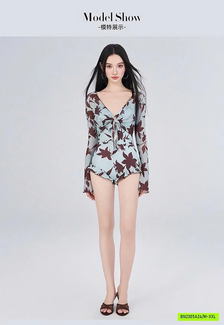 BỘ BƠI NỮ 2 MẢNH HOA