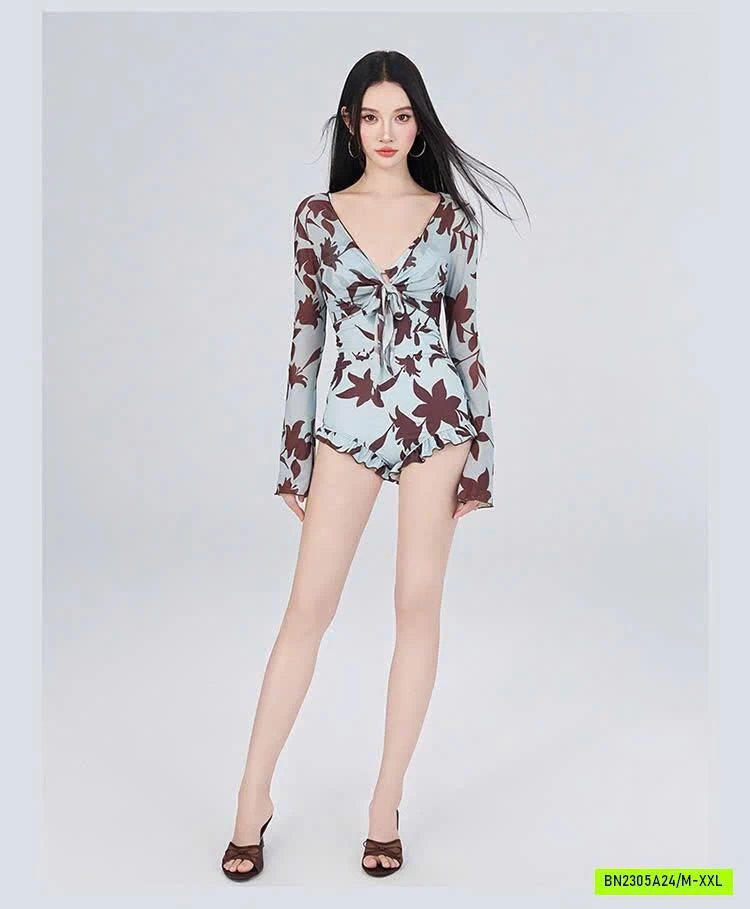BỘ BƠI NỮ 2 MẢNH HOA