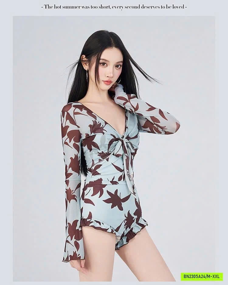 BỘ BƠI NỮ 2 MẢNH HOA