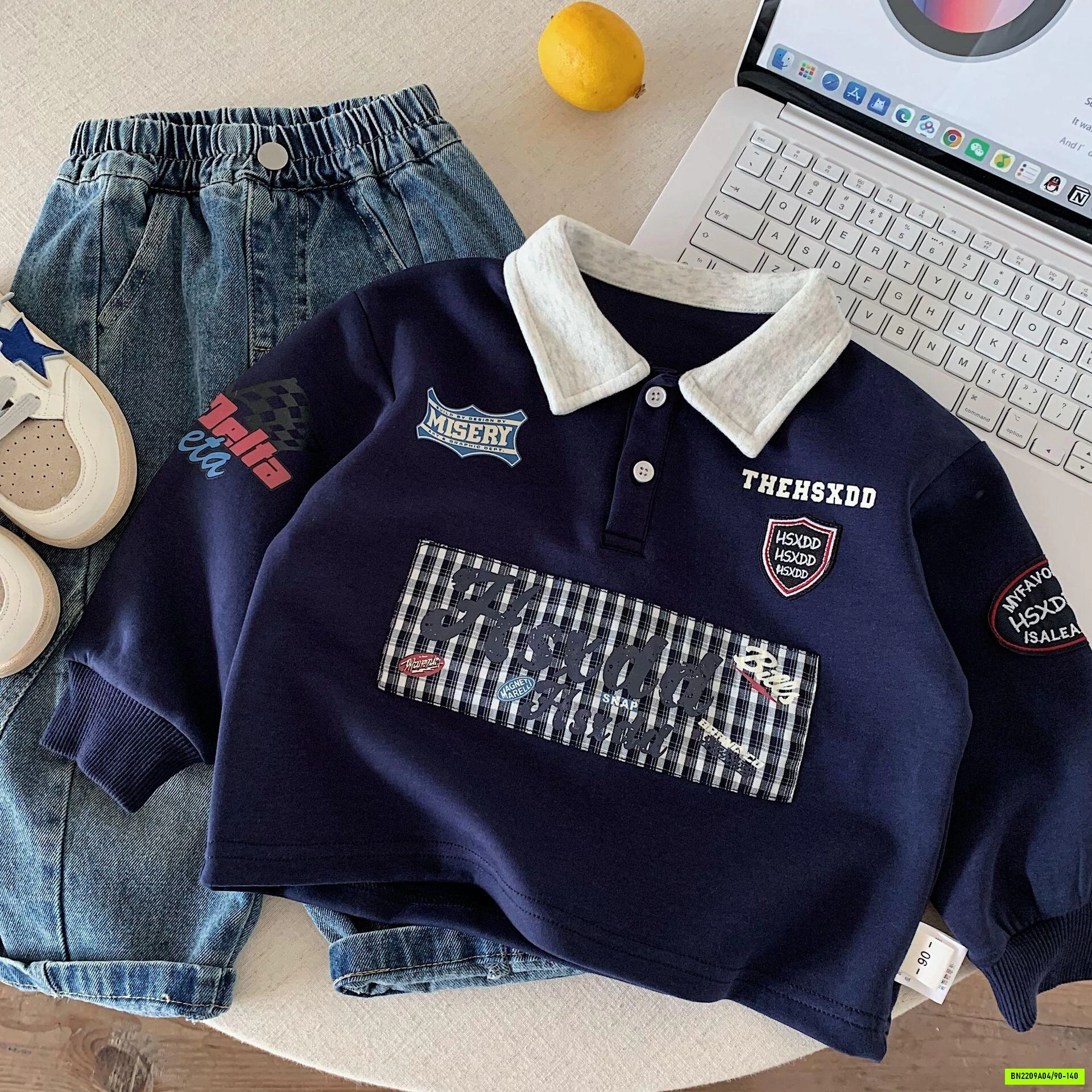 POLO THÊU CHỮ NGỰC CÁ TÍNH