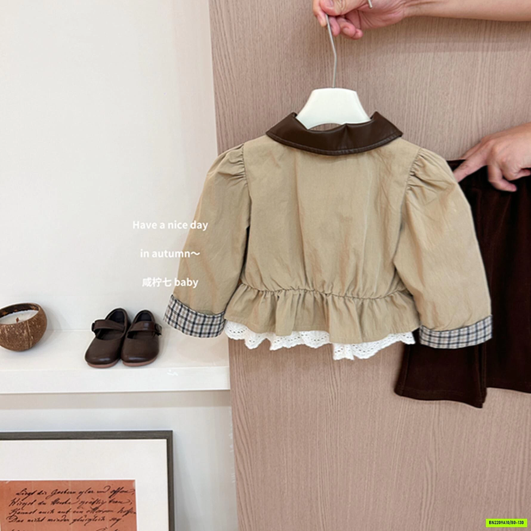 SÉT KHOÁC KAKI MIX LEGGING LOE TBABY