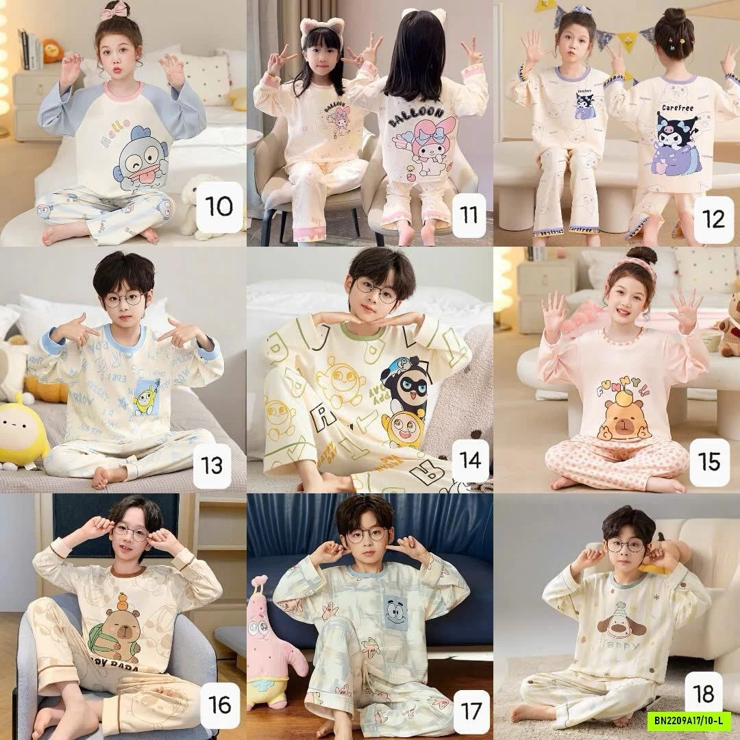 BỘ MẶC NHÀ HOẠT HÌNH CHO BÉ