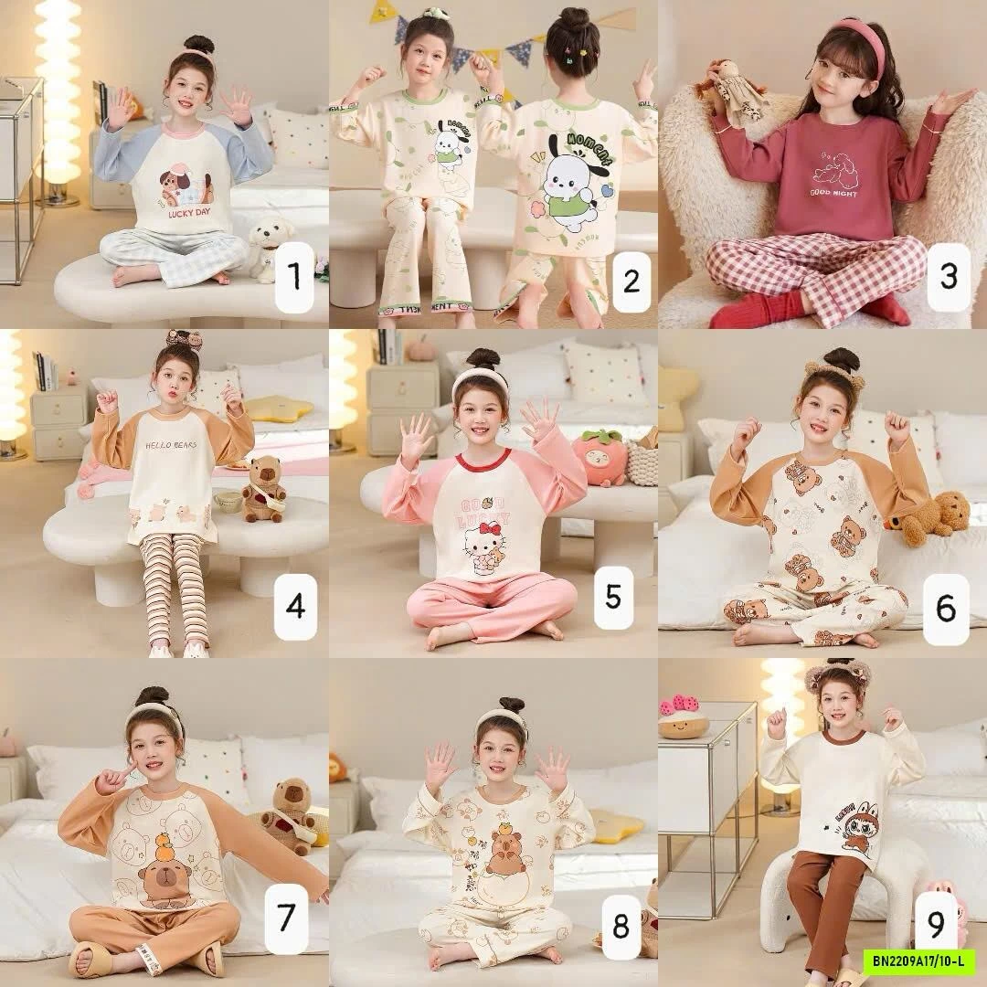 BỘ MẶC NHÀ HOẠT HÌNH CHO BÉ