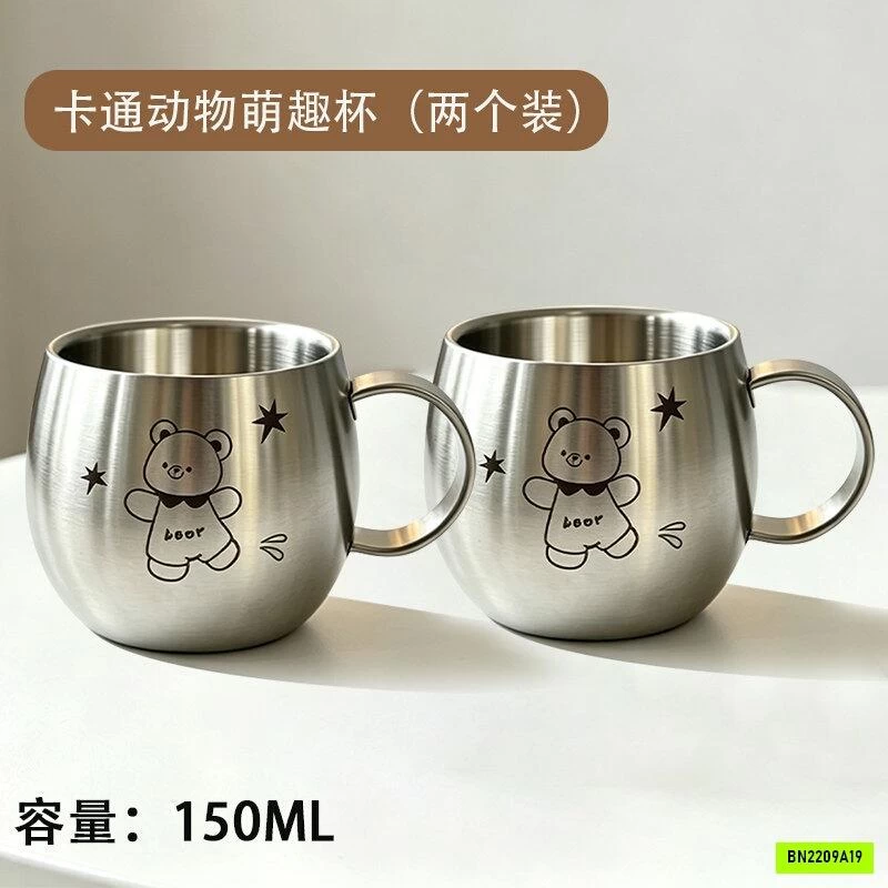 SÉT 2 CỐC INOX CHO BÉ