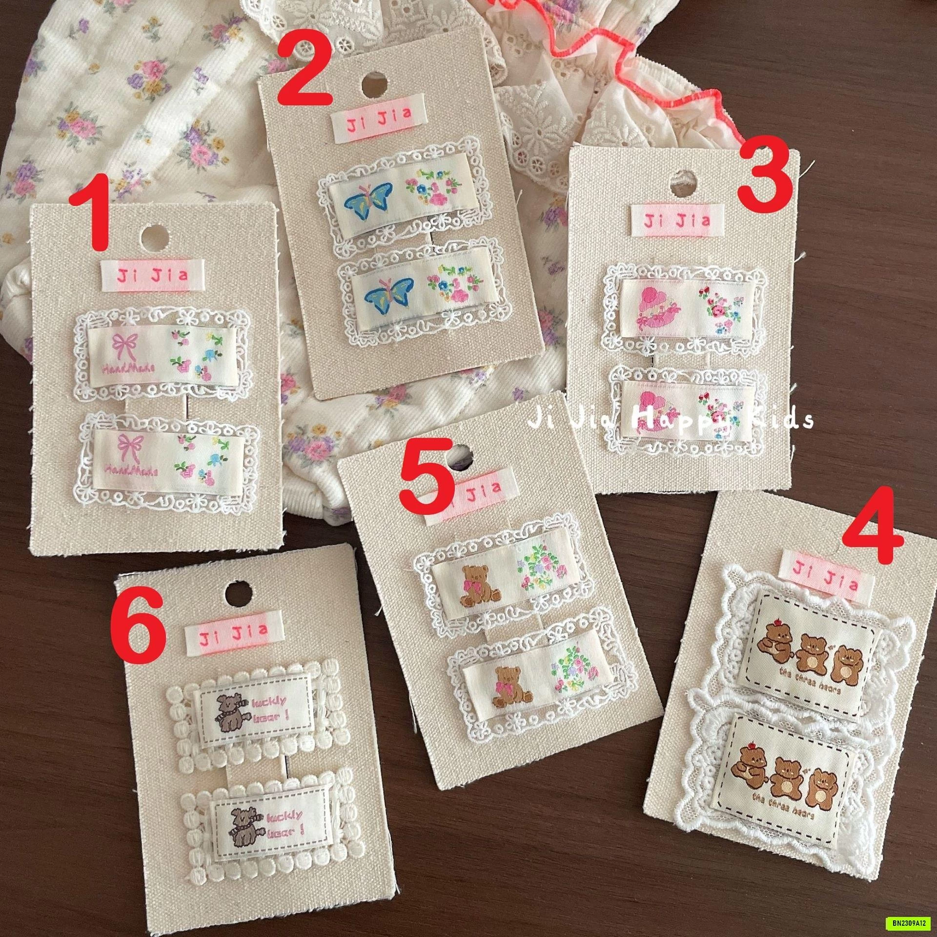 SÉT 2 KẸP TÓC VẢI TIỂU THƯ HÀN QUỐC