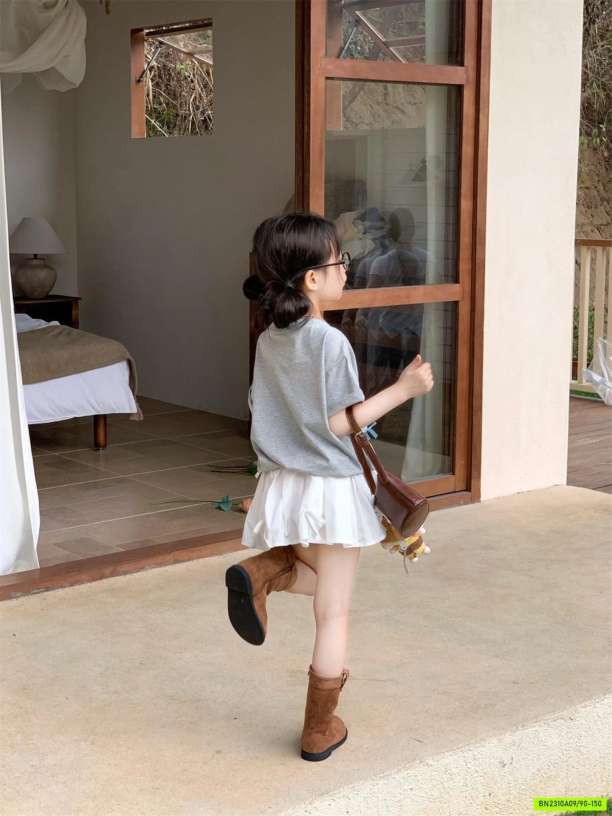 SÉT ÁO GẤU MIX QUẦN VÁY NƠ