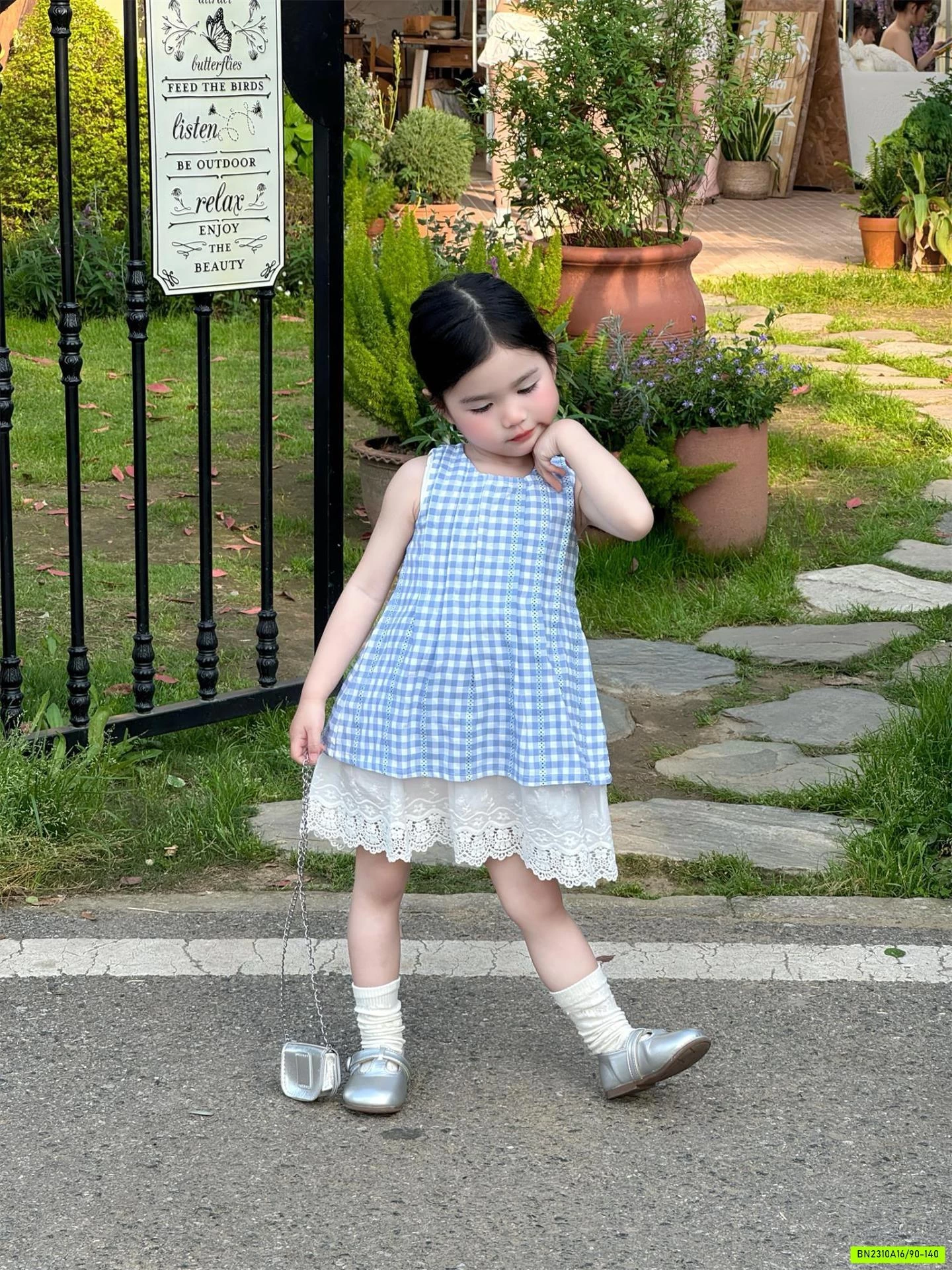ĐẦM CARO PHỐI REN GIẢ 2 LỚP