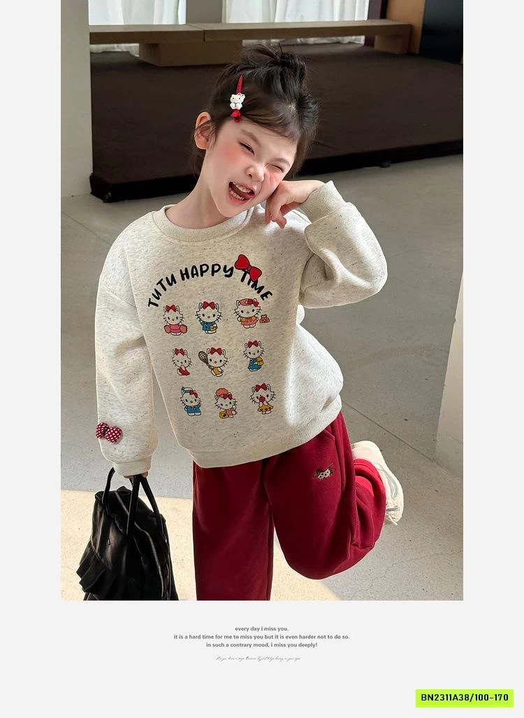 ÁO NỈ KITTY LÓT NHUNG