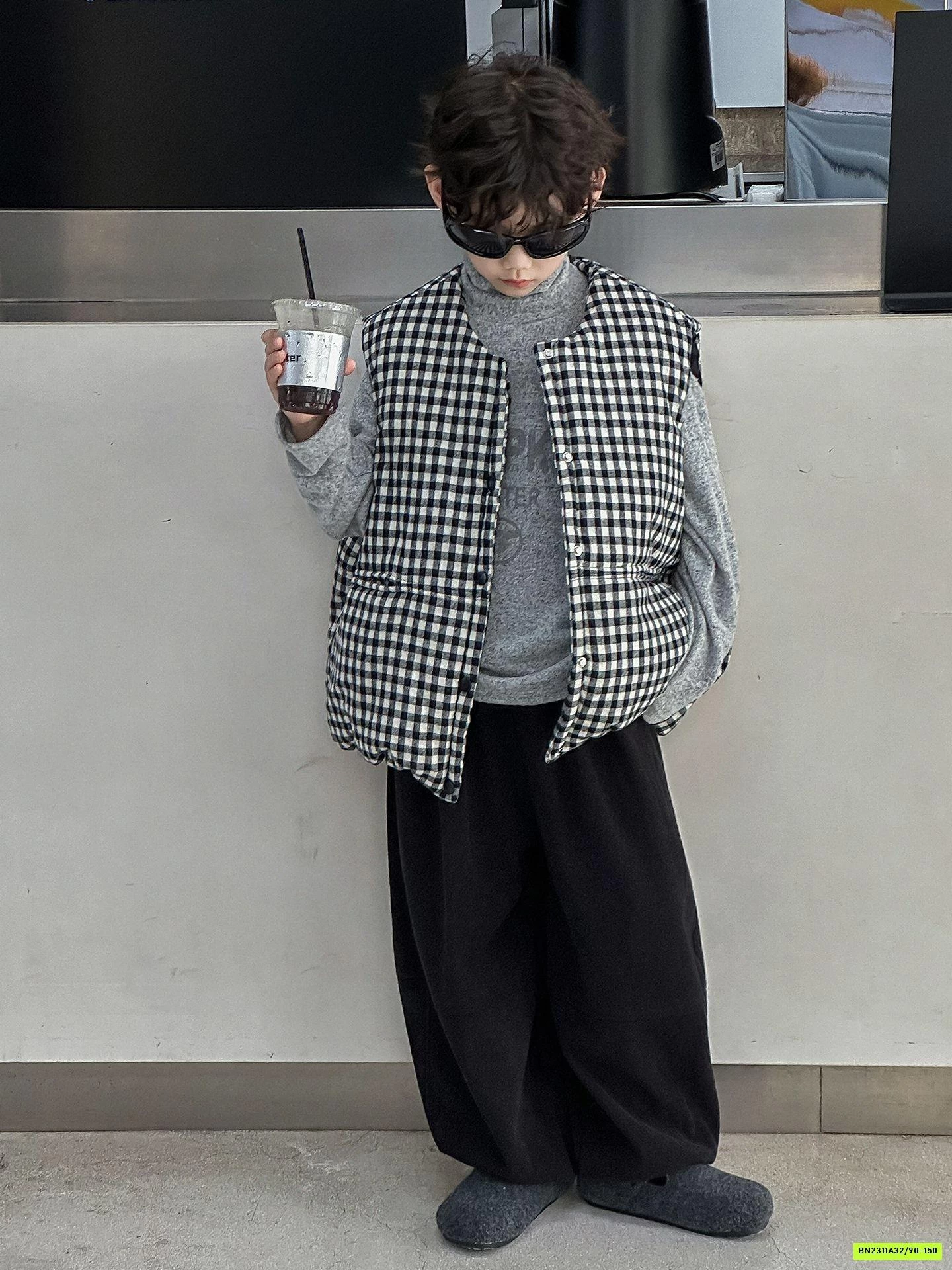 KHOÁC GILE PHAO CARO TRẦN BÔNG