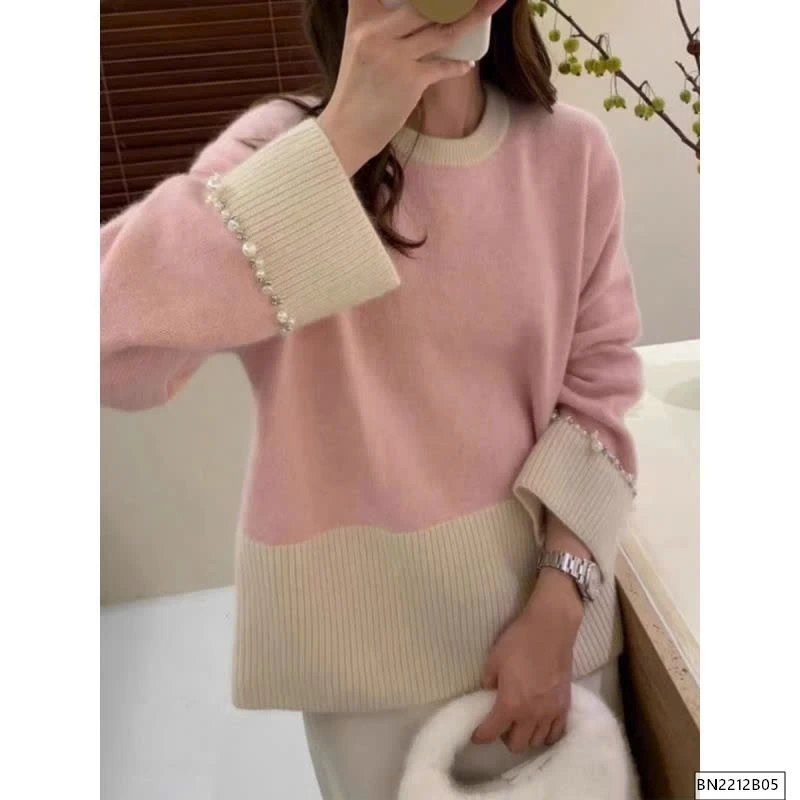 ÁO LEN PHỐI MÀU VIỀN NGỌC